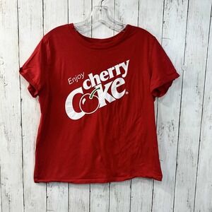 Coca-Cola Retro Inspired Women's Cherry Coke Short Sleeve Graphic Tee Size L